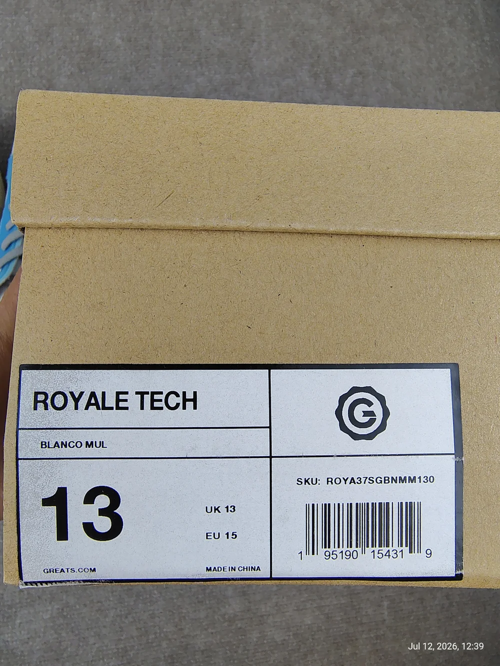 Men's GREATS Royale Tech Blanco Mul Sneakers White Size 13 US